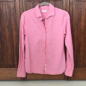 Lands End pink cotton oxford shirt for women